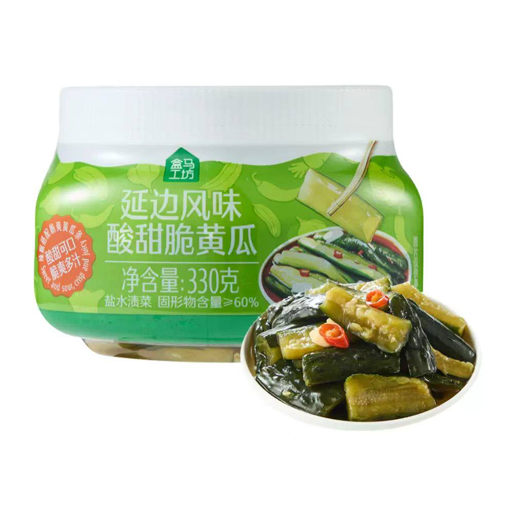 盒马工坊代购延边味酸甜脆黄瓜330g罐装冷藏酸甜微辣解腻下饭菜
