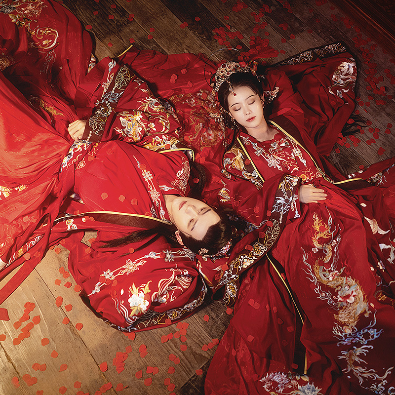 序绘原创跃龙门男女款汉服齐腰婚服 序绘汉服