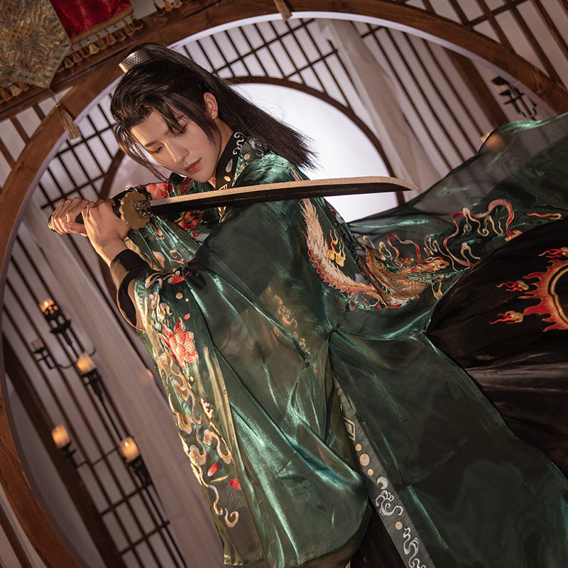 序绘原创天禄麒麟祥瑞大袖披风汉服 序绘汉服