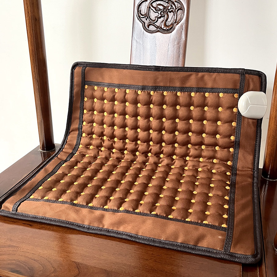 电加热坐垫原始点黄土球暖炕理疗加热温敷负离子家用办公久坐神器