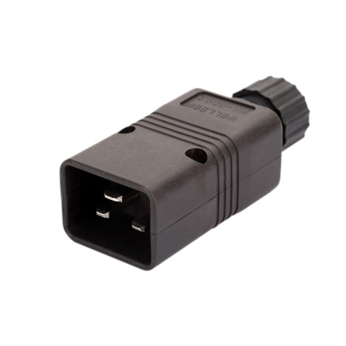 全铜服务器接线插头IEC320-C19 C20品字16A  PDU/UPS可接拆线插头 - 图3