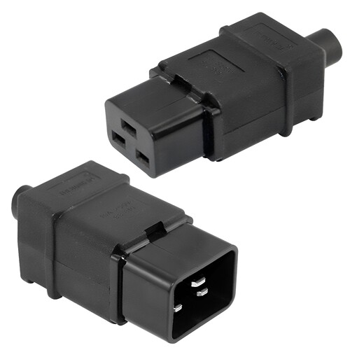 16A服务器插头 电源品字插头 公插头IEC320/PDU/UPS /APC/C20插头 - 图3