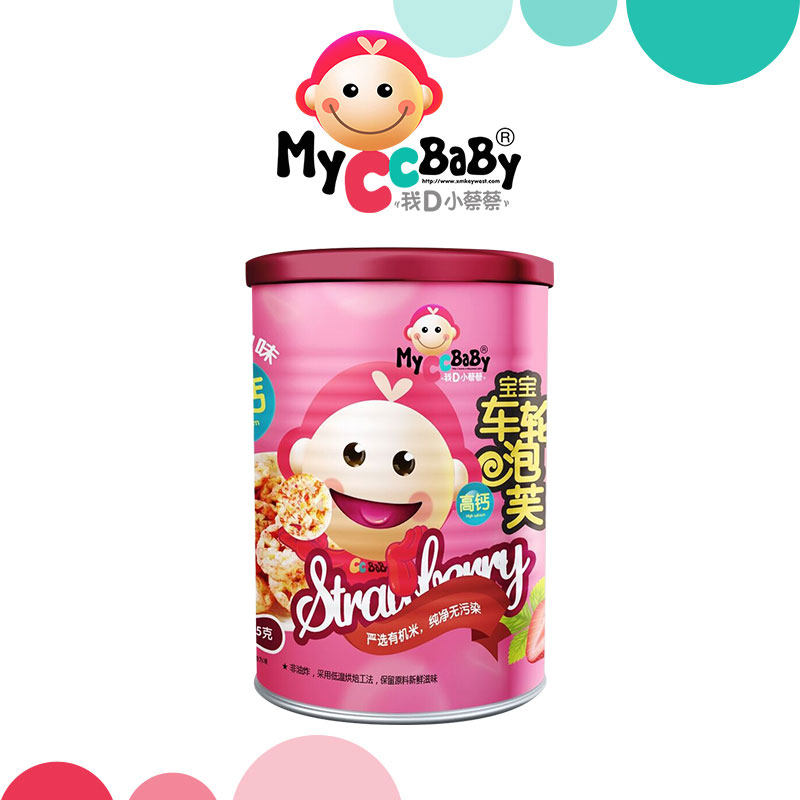 我d小蔡蔡车轮婴幼儿磨牙高钙泡芙 myccbaby我d小蔡蔡膨化食品