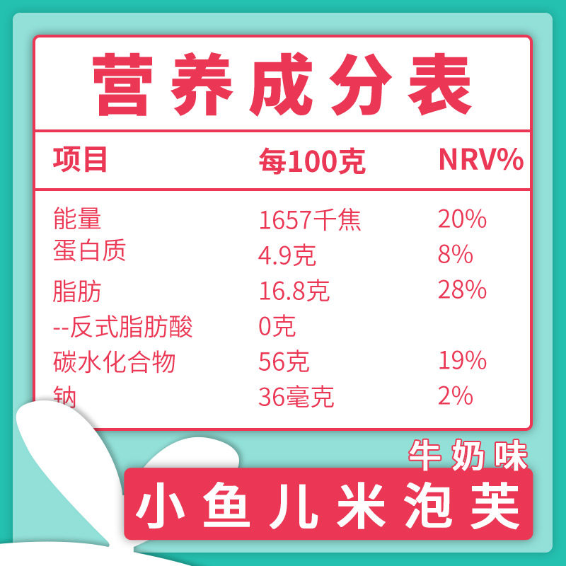 我d小蔡蔡台湾品牌小鱼儿牛奶泡芙 myccbaby我d小蔡蔡膨化食品