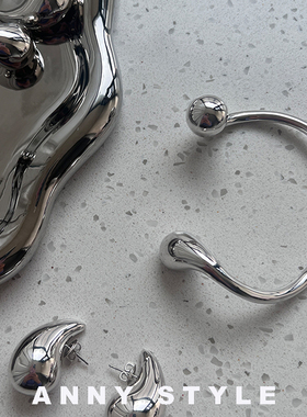 anna欧美925银立体水滴手镯