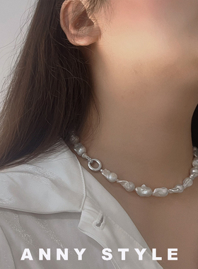 anna异形珍珠巴洛克女天然项链