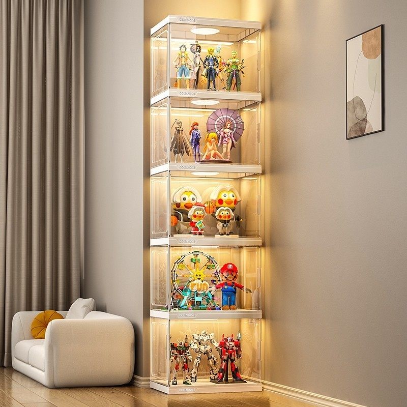 手办展示柜积木盒收纳透明家用适用乐高模型摆件玩具高达陈列架子,淘宝优惠券,粉丝福利购,淘宝优惠卷
