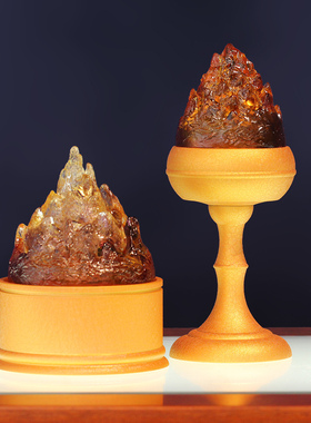 古法琉璃博山供佛高脚安神香炉