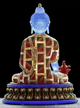 琉璃药师佛彩绘寺庙工艺品