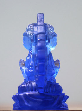 琉璃双面观音菩萨弥勒佛像摆件