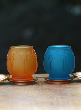 古法琉璃大小号供佛杯