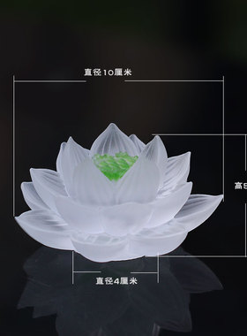 琉璃莲花灯荷花摆件禅意装饰