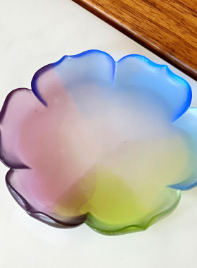 琉璃莲花香插中式禅意摆件