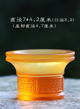 古法琉璃烛台佛前供奉佛具用品