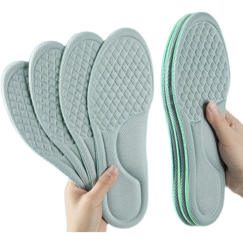 踩屎感艾草除臭鞋垫男女士超软运动气垫减震久站不累防痛脚痛鞋垫