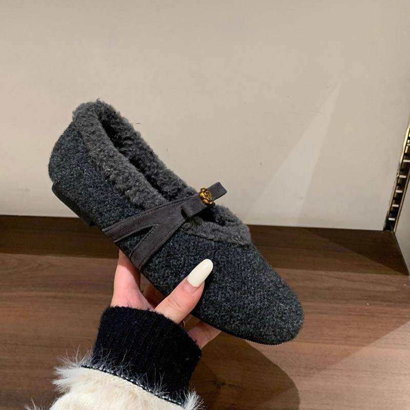 法式仙女加绒毛毛勃肯鞋女2026春秋新款平底软底玛丽珍鞋保0115w,淘宝优惠券,粉丝福利购,淘宝优惠卷