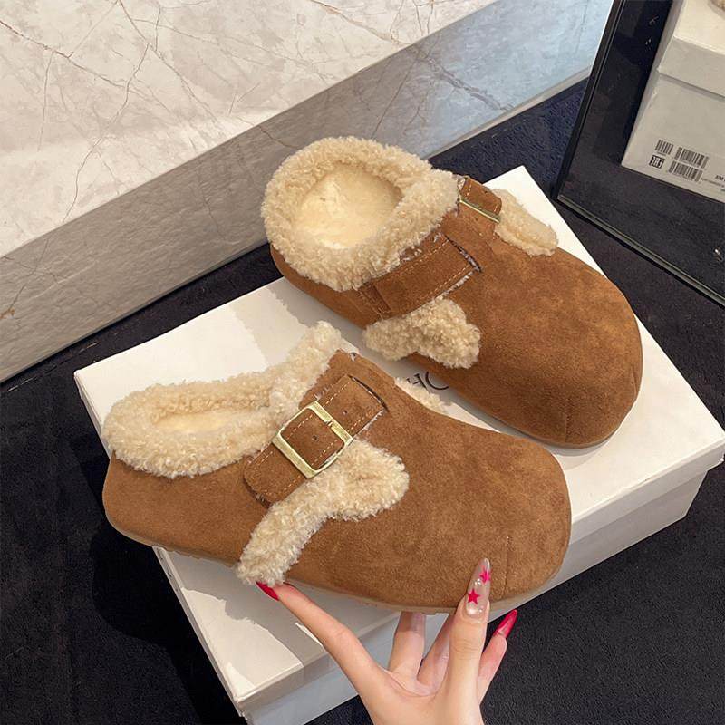 小个子内增高加绒保暖毛毛鞋女2026春秋新款覆古勃肯鞋半拖0115w,淘宝优惠券,粉丝福利购,淘宝优惠卷