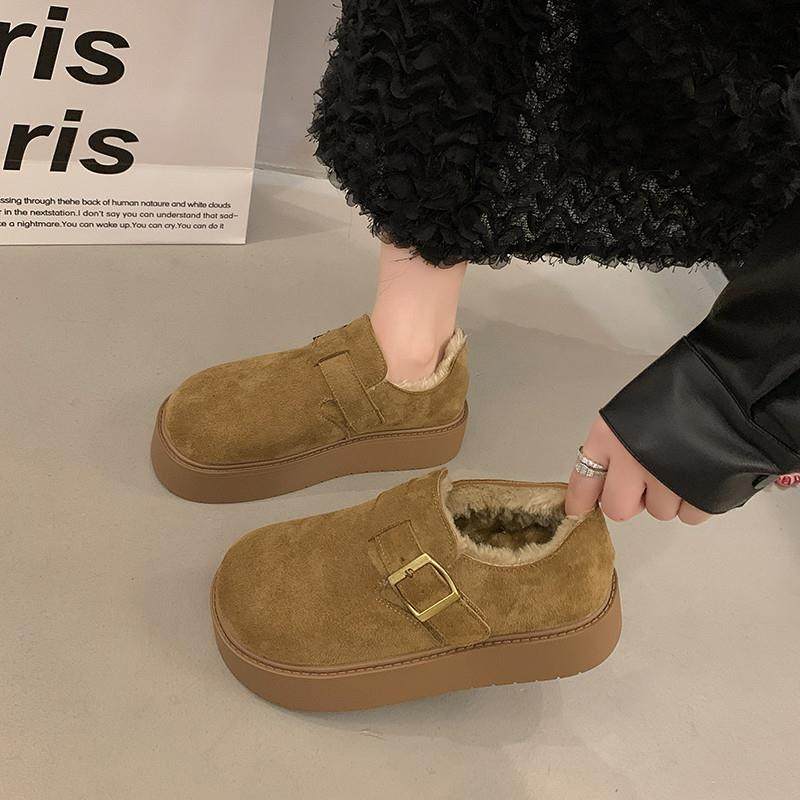 厚底加绒勃肯鞋女2026春秋新款覆古增高乐福鞋保暖靴毛毛棉0115w,淘宝优惠券,粉丝福利购,淘宝优惠卷