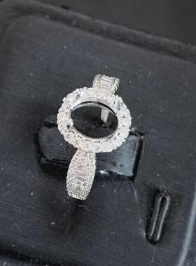 女小众设计不掉色轻奢时尚戒指空托 蛋面切面石位7x8 8x10m 彩宝