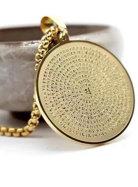 新款复古钛钢佛牌楞严吊坠简约经文项链挂件男女饰品不掉色全新