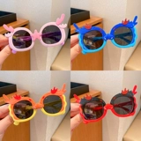 Детские мультяшные силиконовые прочные солнцезащитные очки подходит для мужчин и женщин, защита от ультрафиолета