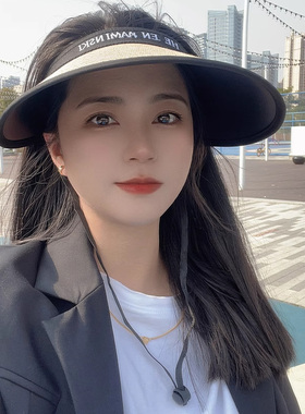 2025新款空顶防晒帽子女夏季户外