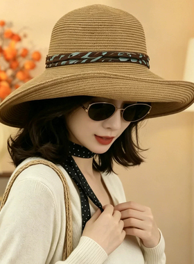 2026夏季女大檐防晒遮阳草帽