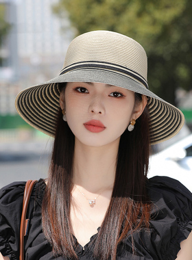 2026夏季女款草编防晒渔夫帽