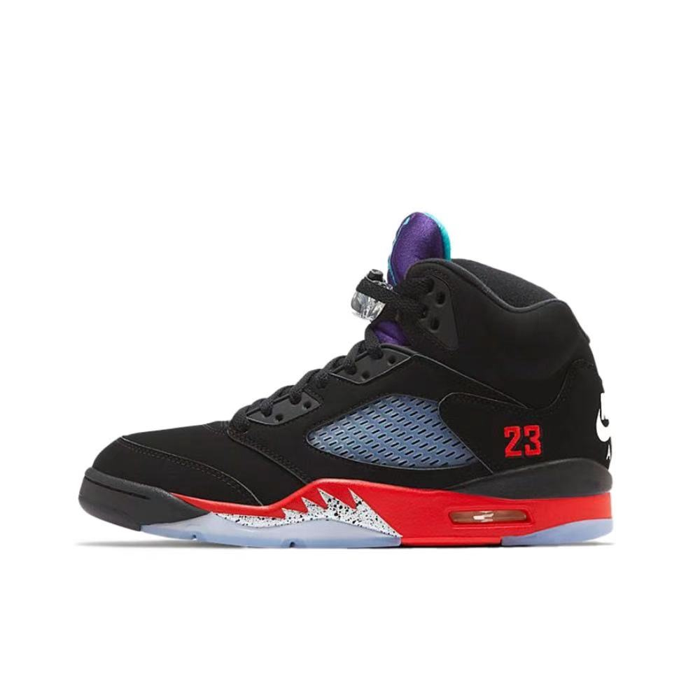 Nike Air Jordan5 Low AJ5黑红中国玉男女低帮篮球鞋 DM4640-036-图0