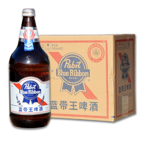 Голубая лента Blue Ribbon King Beer 938ml*6 Бутылки классического крафтового пива упаковки