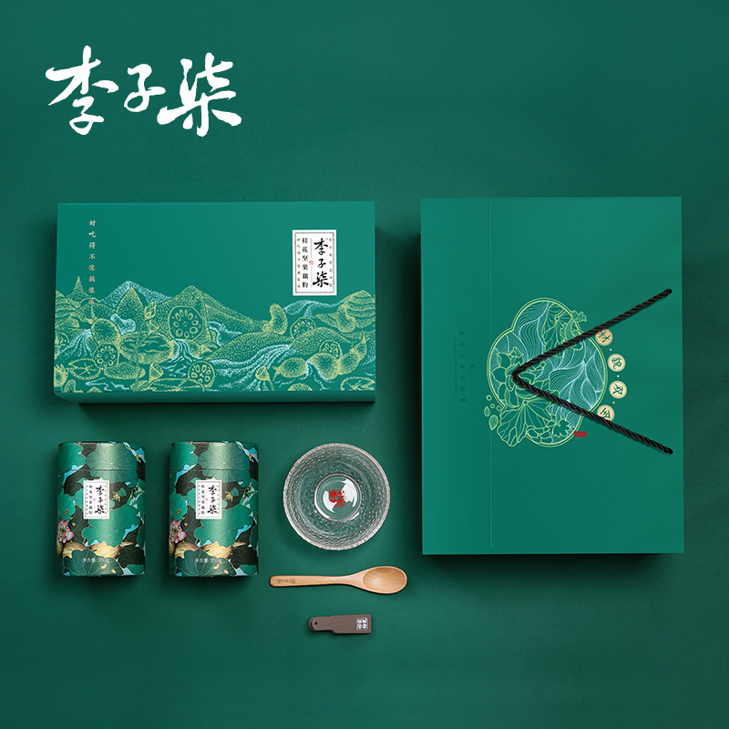 李子柒旗舰店李子柒桂花坚果藕粉纯藕粉坚果羹营养早餐特产代餐2罐礼盒装1