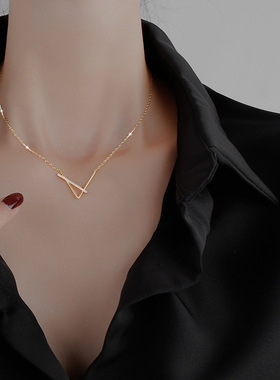 几何项链ins冷淡风项链女小众设计感项链女锁骨链女简约气质