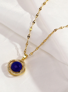 鸟巢钻气质感温变色项链原创设计轻奢时尚气质轻奢星空梦幻吊坠