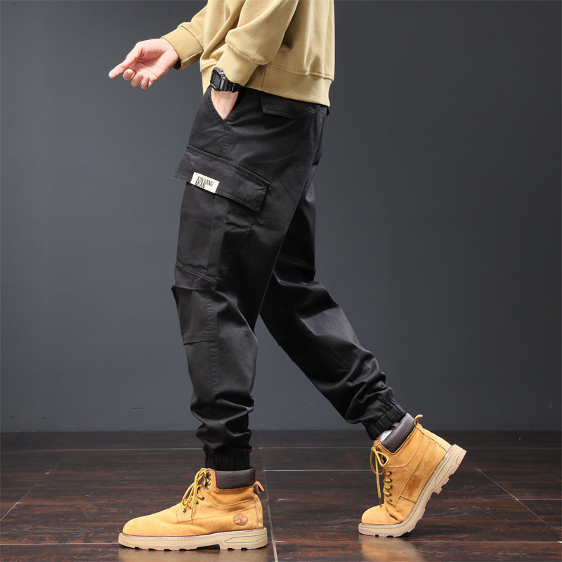 加绒男士工装裤潮牌多口袋宽松束脚哈伦裤春秋季新款休闲长裤子裤,淘宝优惠券,粉丝福利购,淘宝优惠卷