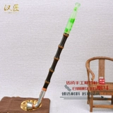 汉匠 Медный длинный мужской бамбуковый мундштук ручной работы из старинного материала, подарок на день рождения