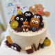 Black cookie cake decoration for baking