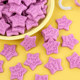 Five-pointed purple star cookie cake decoration ornaments