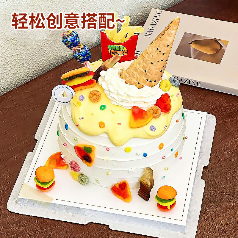 黑芝麻脆筒蛋糕装饰摆件冰淇淋脆皮甜筒花边蛋筒冰激凌绵绵冰点缀,淘宝优惠券,粉丝福利购,淘宝优惠卷