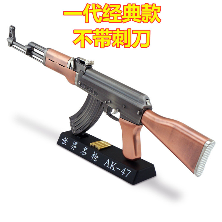 1:2.05 AK47突击步枪模型金属可拆卸仿真军迷军事收藏 不可发射 - 图0