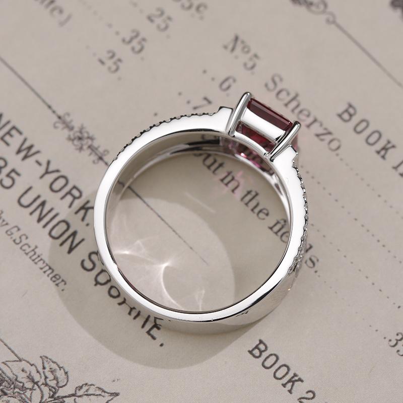 18K gold cultured diamond ring light luxury jewelry
