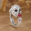 VINCARRY 18K gold colored treasure ring women's light luxury niche ring customization