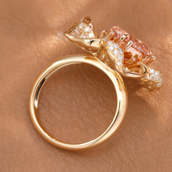 18K flower ring