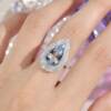 18K gold sapphire ring exquisite gift
