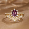 VINCARRY 18K gold colored treasure ring women's light luxury niche ring customization