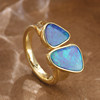 VINCARRY 18K gold cultured sapphire ring gift jewelry customized niche original new color treasure