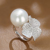 VINCARRY 18K gold cultured diamond pearl ring niche light luxury pearl jewelry niche customization