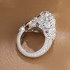 VINCARRY 18K gold colored treasure ring women's light luxury niche ring customization