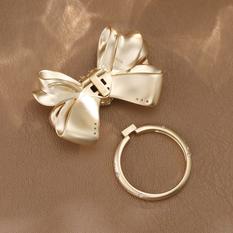 VINCARRY 18K gold bow tourmaline ring for women