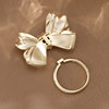 VINCARRY 18K gold bow tourmaline ring for women