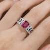 18K gold cultured diamond ring light luxury jewelry